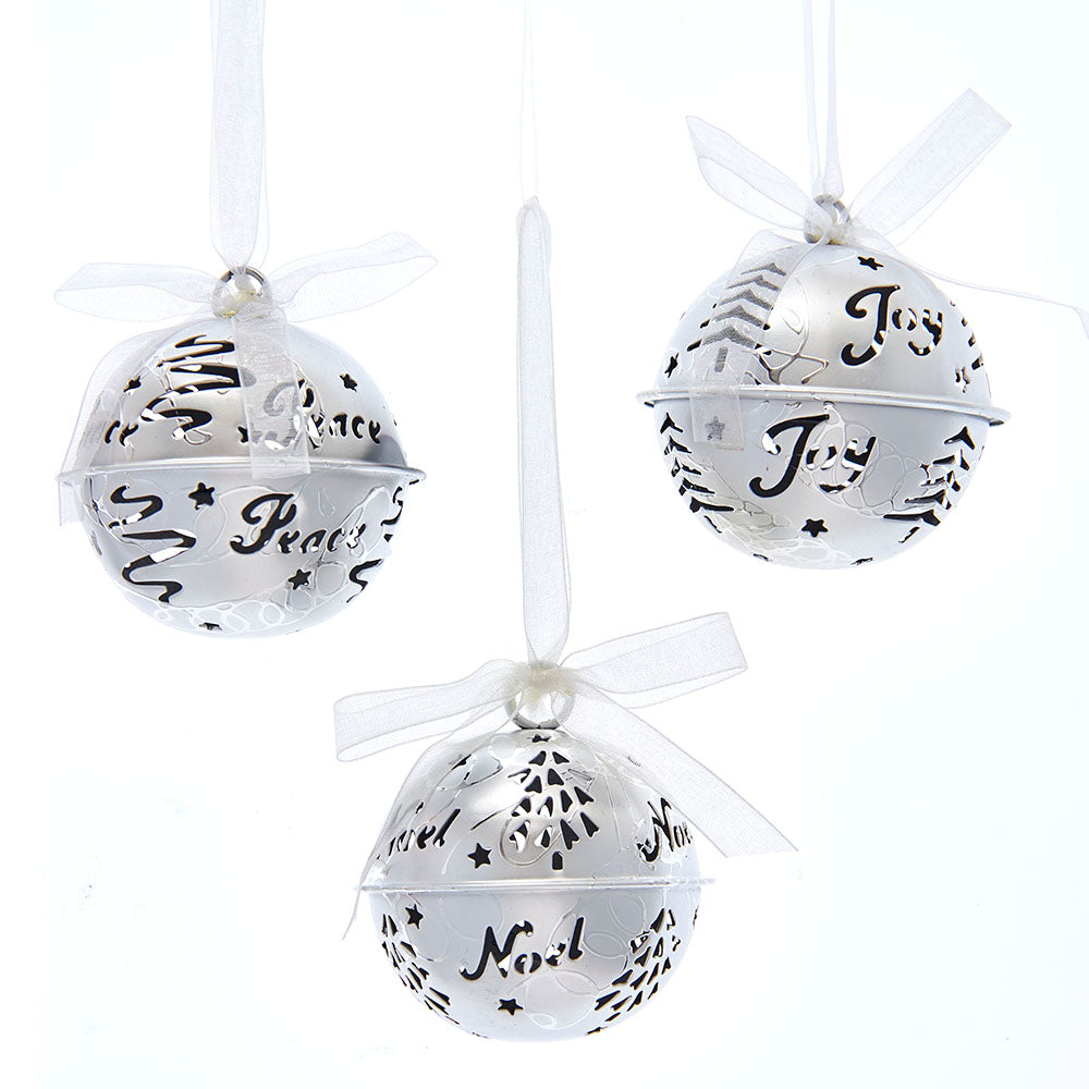 Silver Bell Ornament Set