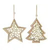 Star & Tree Wooden Ornaments